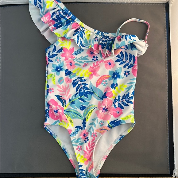 Tommy Bahama Other - Tommy Bahama Floral One-Shoulder Kids Swimsuit, Toddler Girls Sz 2T